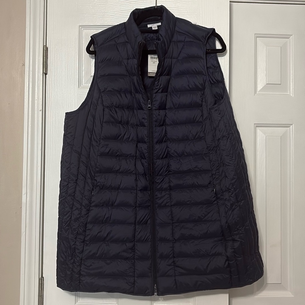 NWT - J.Jill Navy Blue Puffer Vest